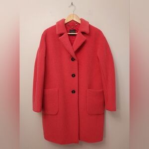 MaxMara Weekend Coral Orange Coat Jacket Size 12 Wool, Alpaca, Mohair